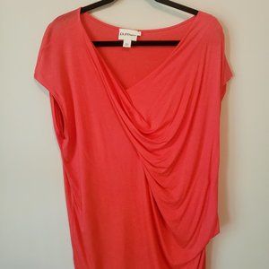 Pure DKNY Draped Coral Top - Worn Once!